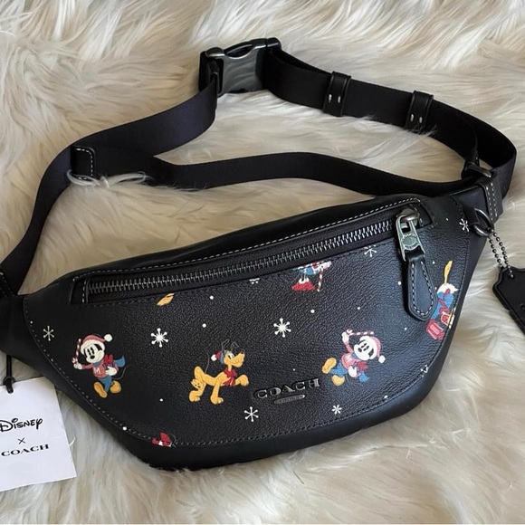 Coach Other - CL964 - Disney X Coach Warren Mini Belt Bag in Holiday Print